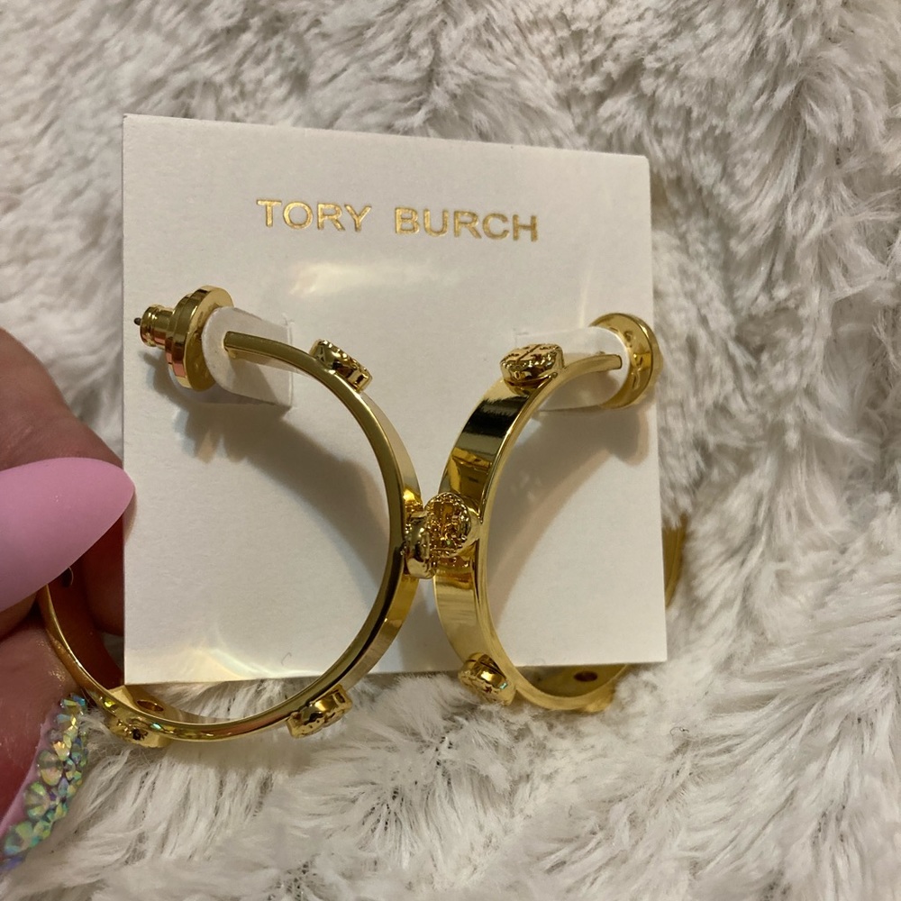 Tory Burch Migrain Hoop Earrings - Picture 7 of 9